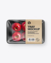 Plastic Tray w/ Red Apples Mockup