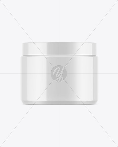 Glossy Cosmetic Jar Mockup