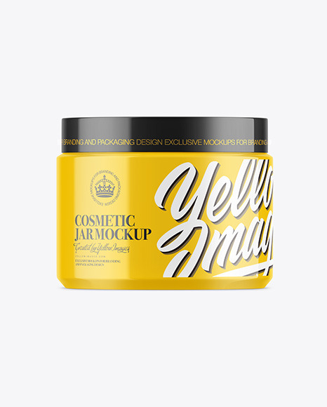 Glossy Cosmetic Jar Mockup