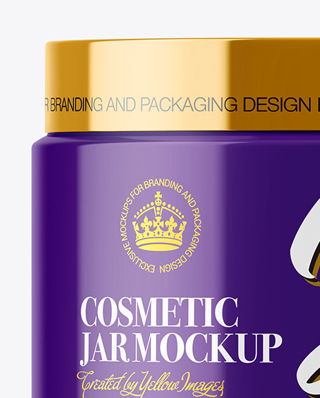 Glossy Cosmetic Jar Mockup