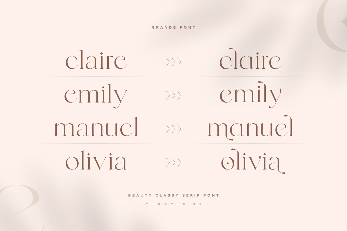Grande - Beauty Classy Serif Font Grande - Beauty Classy Serif Font