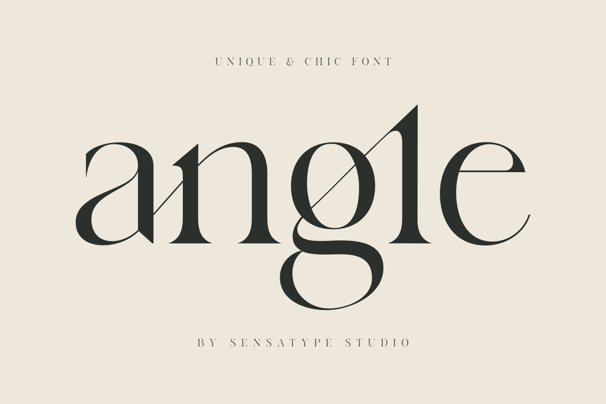 angle - unique &amp; chic font