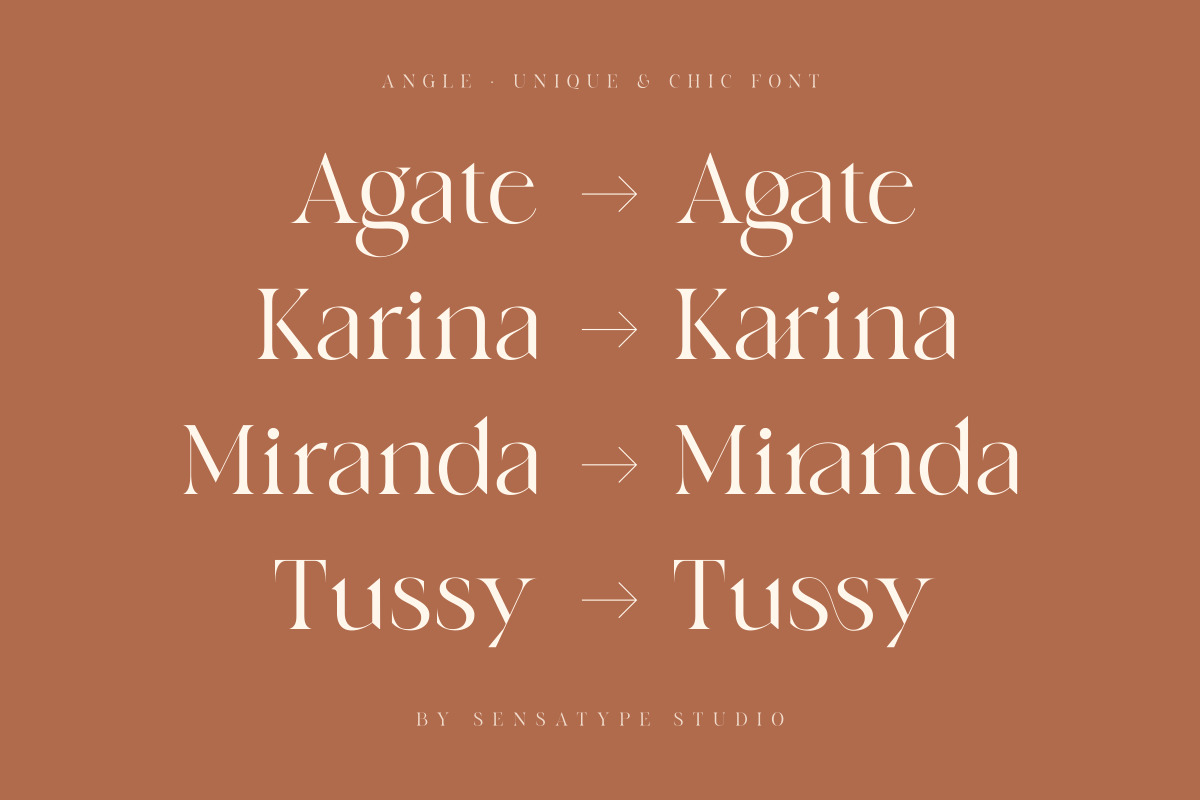 angle - unique & chic font angle - unique & chic font