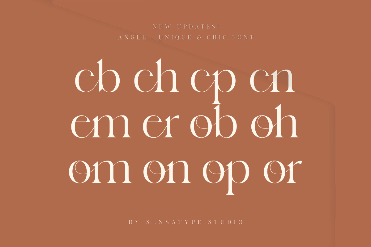 angle - unique & chic font angle - unique & chic font