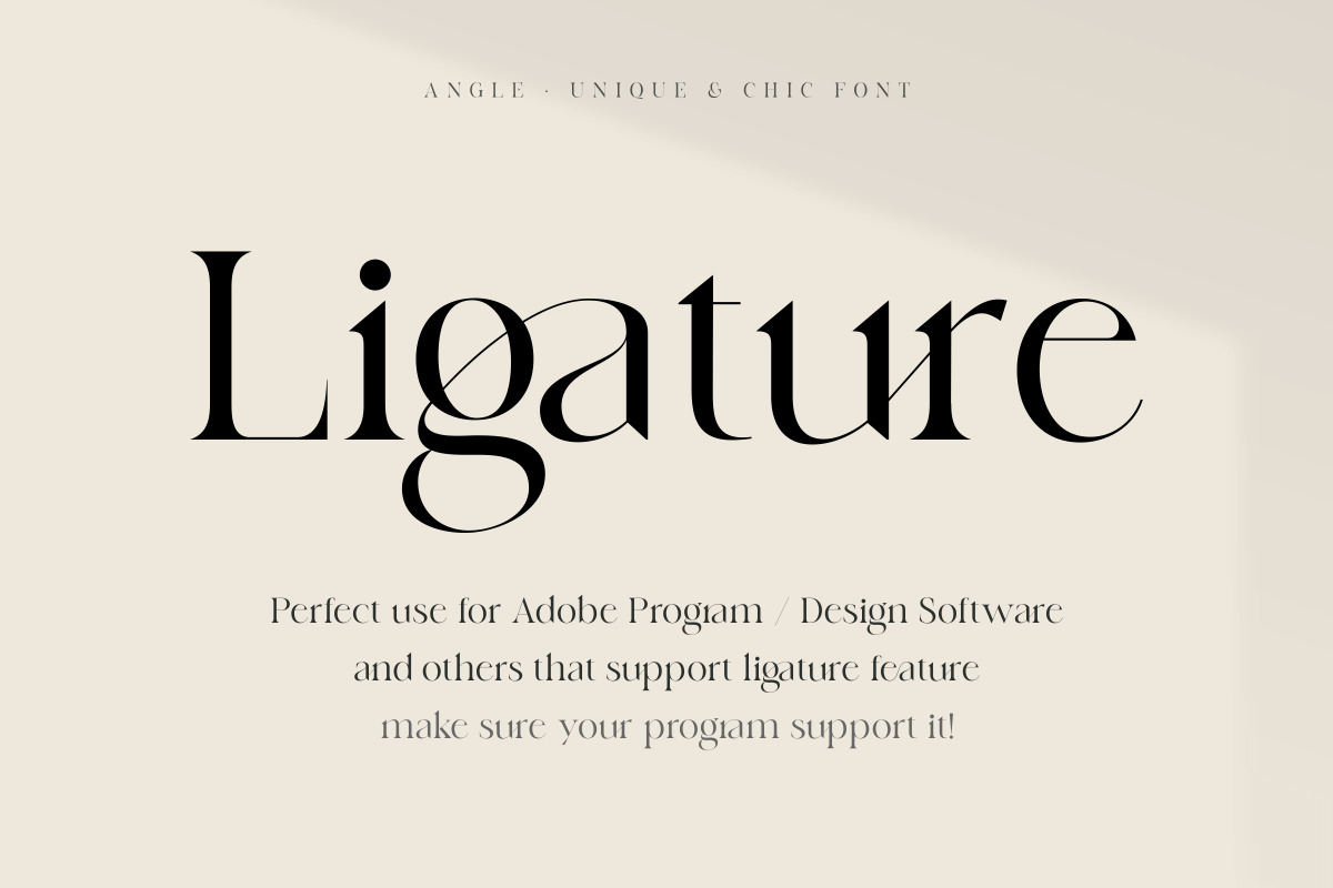 angle - unique &amp; chic font