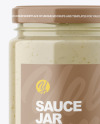 Glass Jar with Sauce Mockup