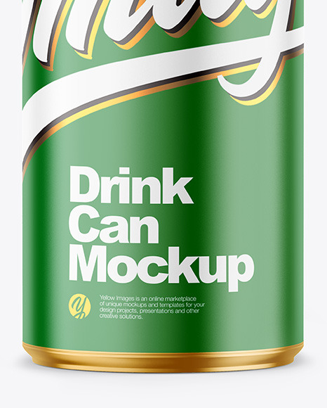 250ml Matte Drink Can Mockup