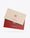 Two Kraft Paper Envelopes Mockup