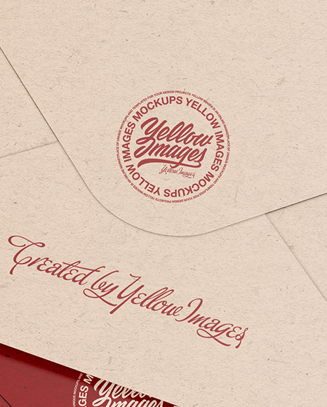 Two Kraft Paper Envelopes Mockup