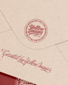 Two Kraft Paper Envelopes Mockup