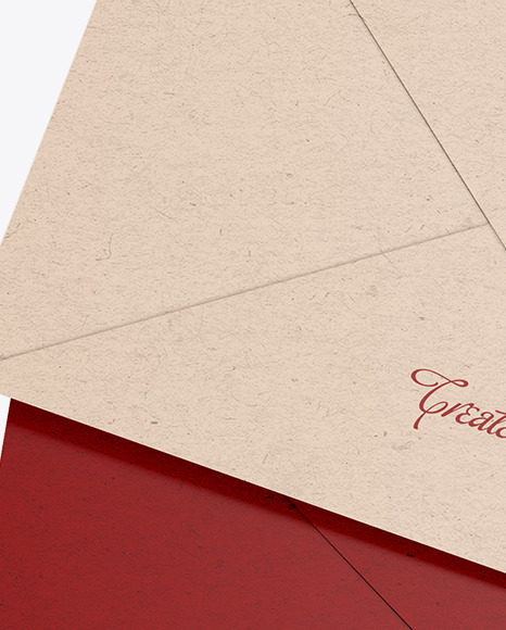 Two Kraft Paper Envelopes Mockup