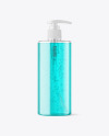 Color Liquid Cosmetic Bottle with Pump Mockup