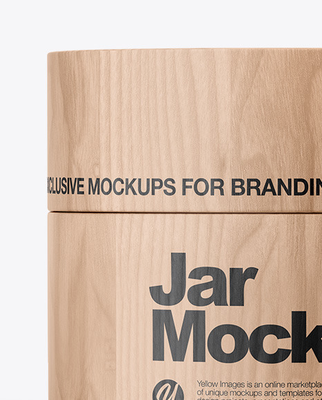 Wooden Jar Mockup