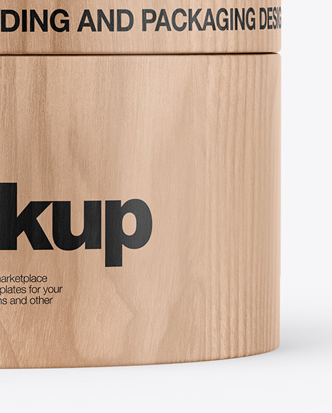 Wooden Jar Mockup