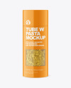 Glossy Paper Tube w/ Ruote Pasta Mockup