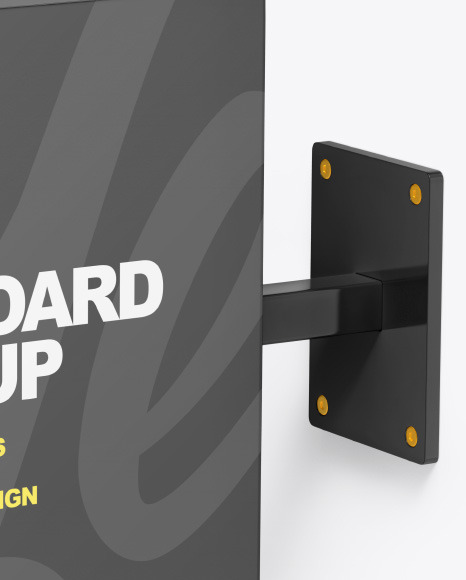 Plastic Square Signboard Mockup