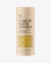 Kraft Paper Tube w/ Ruote Pasta Mockup