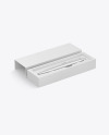 Metallic Pen in Box Mockup