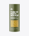 Matte Paper Tube w/ Fusilli Pasta Mockup