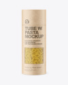 Kraft Paper Tube w/ Fusilli Pasta Mockup