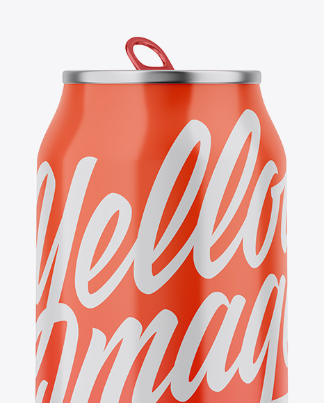 Opened Metallic Can W/ Glossy Finish Mockup