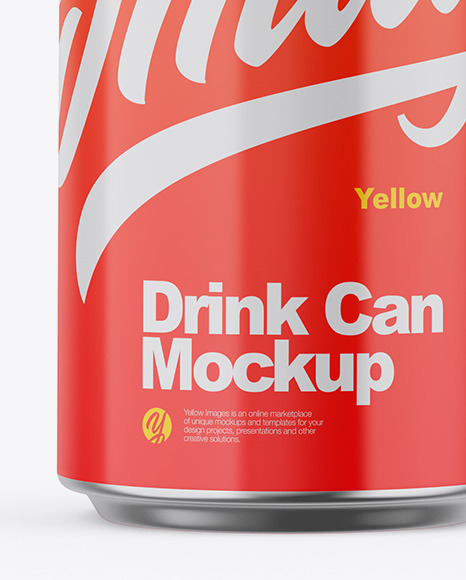 Opened Metallic Can W/ Glossy Finish Mockup