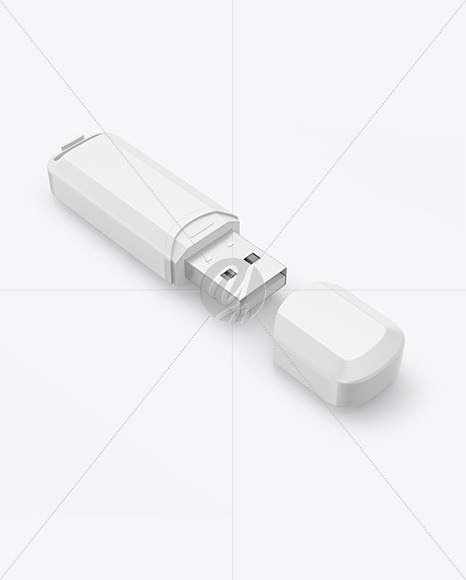 Plastic USB Flash Drive Mockup