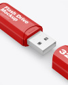 Plastic USB Flash Drive Mockup