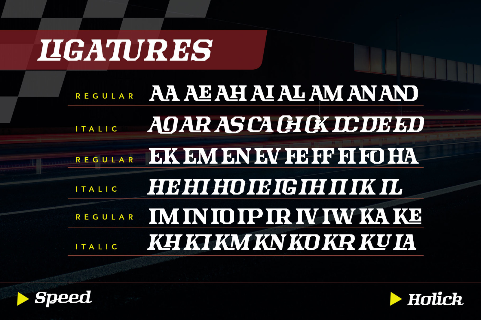 Speed Holick Typeface Speed Holick Typeface