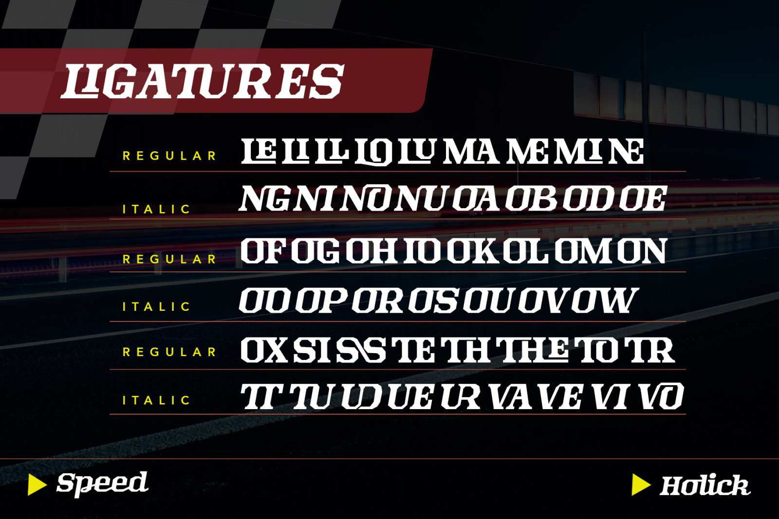 Speed Holick Typeface Speed Holick Typeface