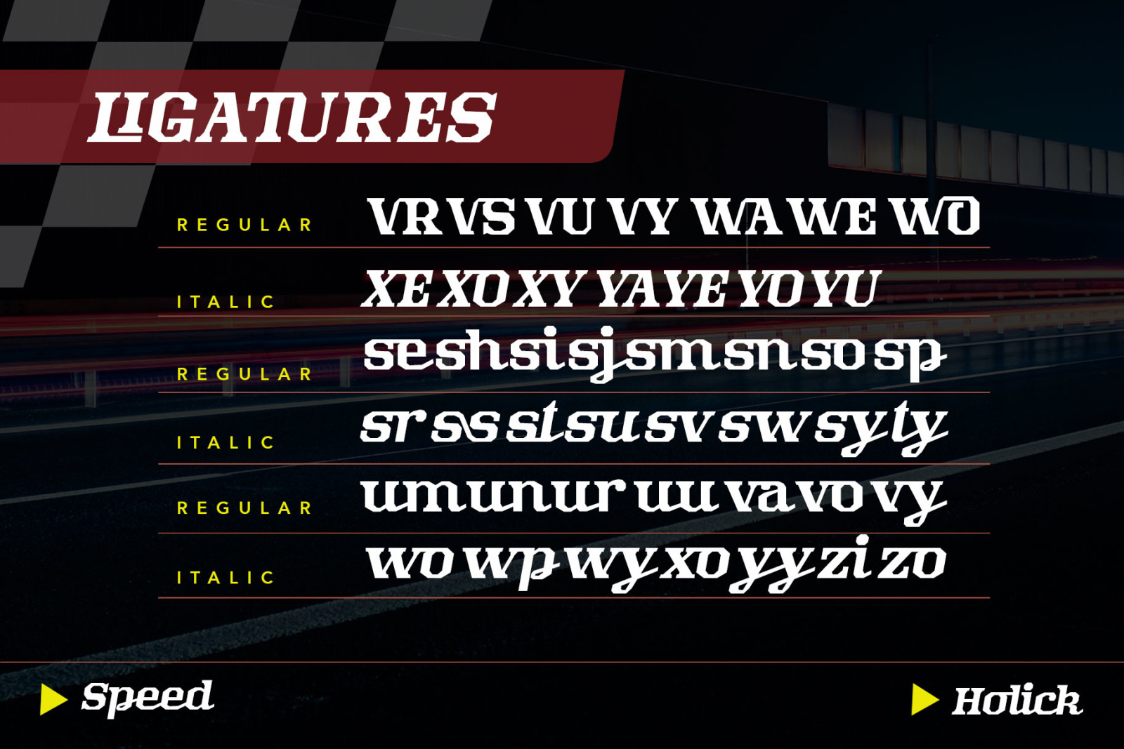 Speed Holick Typeface Speed Holick Typeface