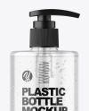 Clear Cosmetic Bottle with Pump Mockup