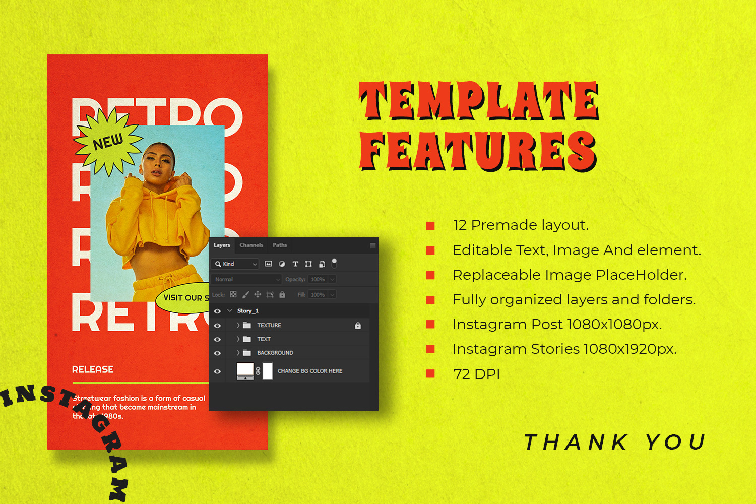 Sretine Instagram Template