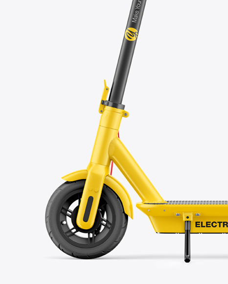 Electric Scooter Mockup with Seat - Side View