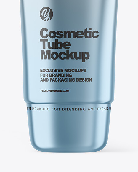 Metallic Cosmetic Tube Mockup Metallic Cosmetic Tube Mockup