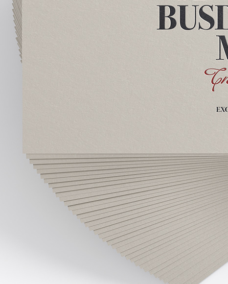 Matte Paper Business Cards Mockup