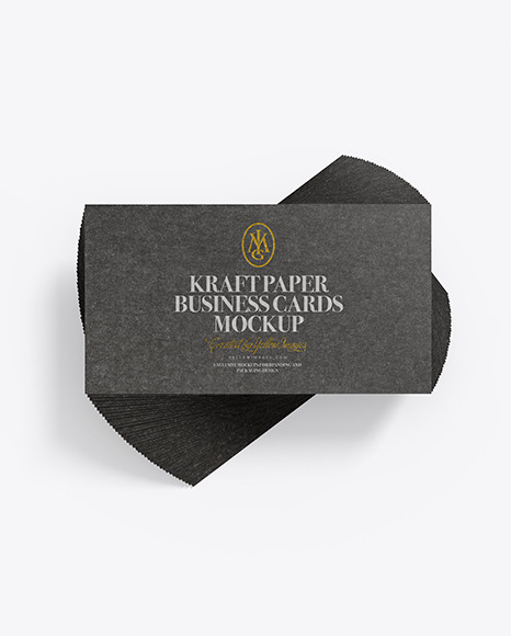 Kraft Paper Business Cards Mockup