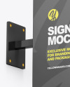 Plastic Square Signboard Mockup