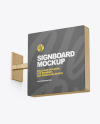 Metallic Square Signboard Mockup