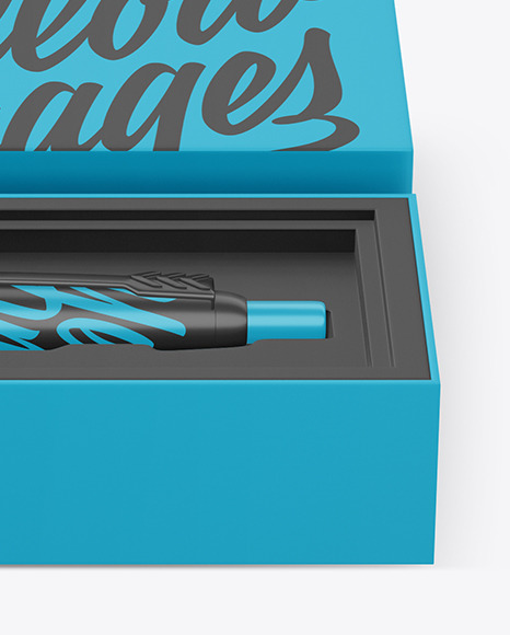 Matte Pen in Box Mockup