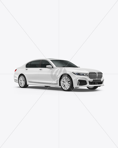 Luxury Sedan Mockup - Half Side View