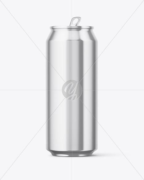 Glossy Metallic Aluminium Can Mockup