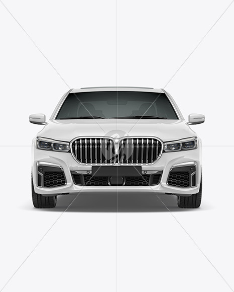 Luxury Sedan Mockup - Front View