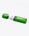 Textured USB Flash Drive Mockup