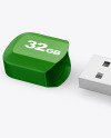 Textured USB Flash Drive Mockup