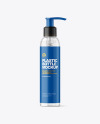 Clear Cosmetic Bottle with Pump Mockup Clear Cosmetic Bottle with Pump Mockup