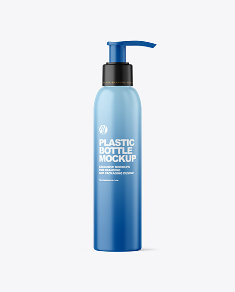 Matte Cosmetic Bottle with Pump Mockup Matte Cosmetic Bottle with Pump Mockup