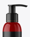 Glossy Cosmetic Bottle with Pump Mockup Glossy Cosmetic Bottle with Pump Mockup