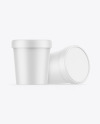 Two Matte Ice Cream Cups Mockup