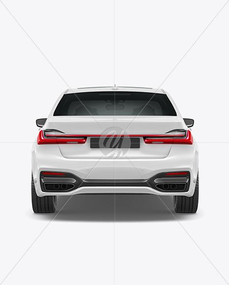 Luxury Sedan Mockup - Back View